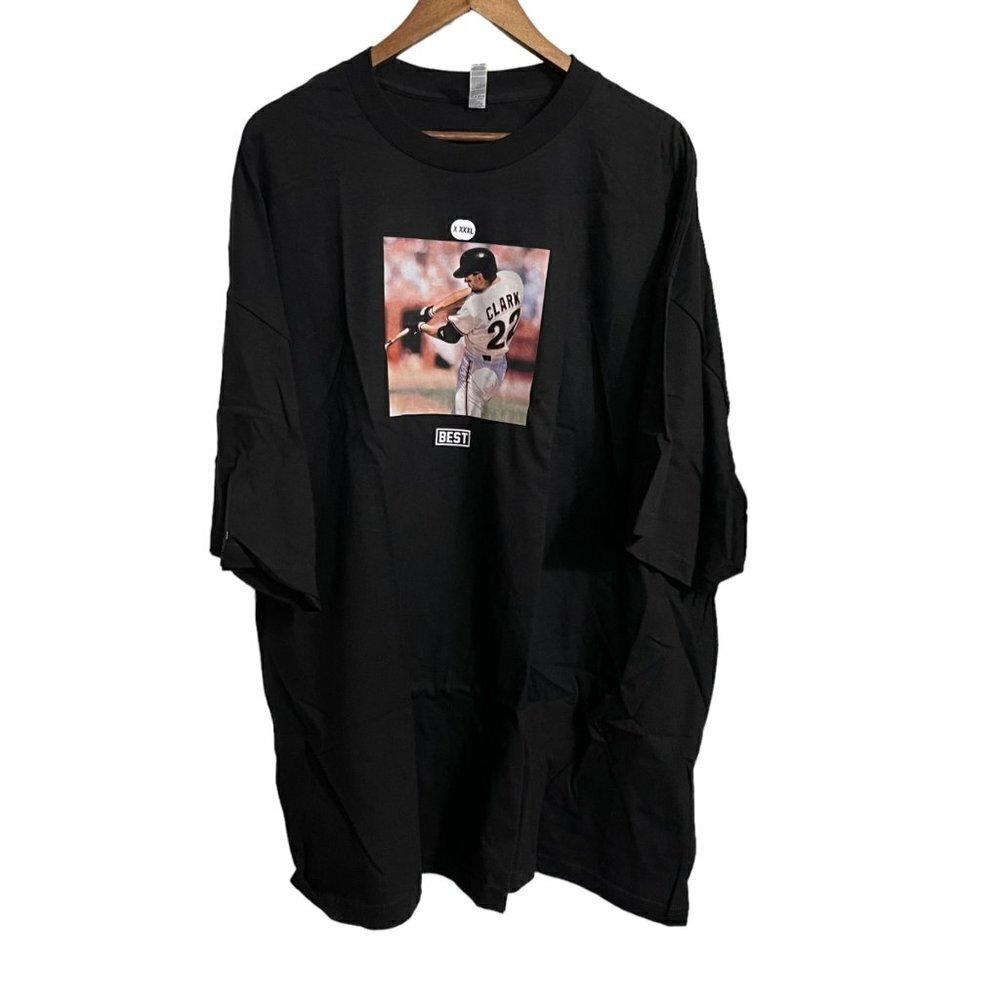 Breezy Excursion Mens NWOT Black Clark 22 MLB Baseball Graphic T-Shirt Size 4XL